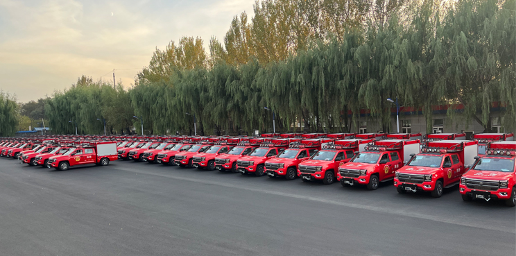 59輛江鈴大道前突車(chē)交付黑龍江消防